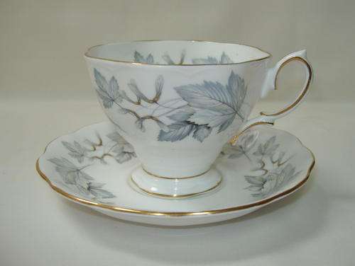 ROYAL ALBERT "SILVER MAPLE" TEA DUO