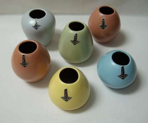 SET OF SIX VINTAGE CORTENDORF GERMANY MINIATURE VASES c1950's-1960's