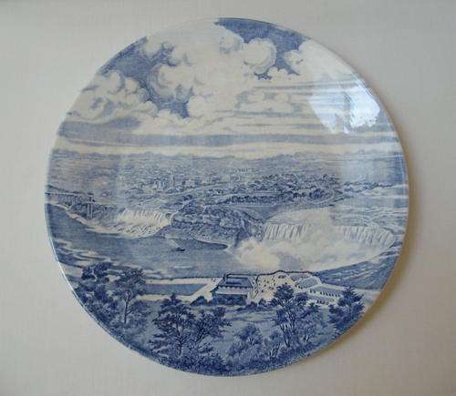 VINTAGE J & G MEAKIN 'NIAGARA FALLS' 26cm DINNER PLATE c1962