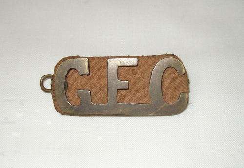 ANTIQUE BRITISH ANGLO-BOER WAR GORRINGE'S FLYING COLUMN SHOULDER TITLE c1901