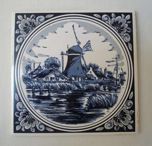 VINTAGE DELFT BLUE TILE ~ Damaged!!!