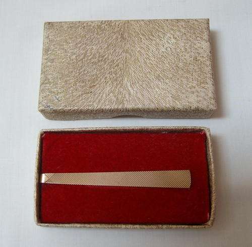 VINTAGE 9ct GOLD TIE CLIP c1960