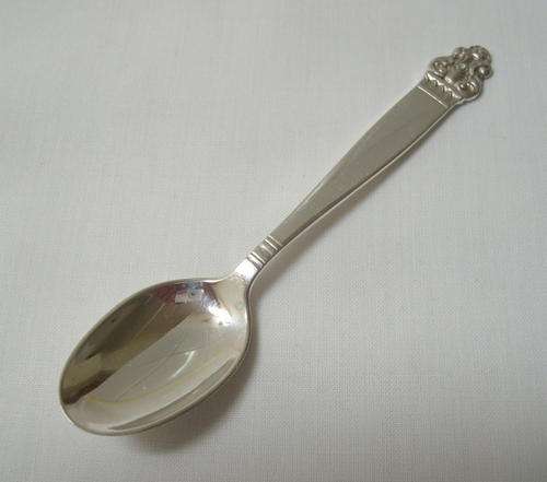 VINTAGE THORVALD MARTHINSEN VIDAR NORWEGIAN SILVER-PLATED COFFEE SPOON c1967 (1 of 6 available)