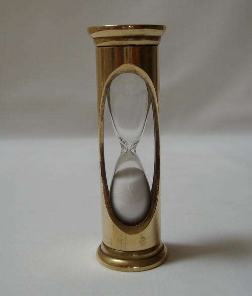 VINTAGE BRASS HOUR GLASS