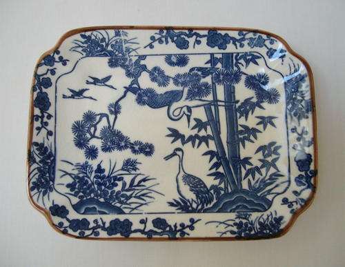 VINTAGE GENUINE IMPERIAL IMARI 16cm RECTANGULAR PLATE