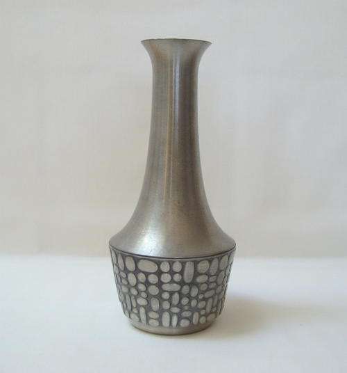 VINTAGE RETRO SCANDINAVIAN MASTAD PEWTER VASE c1960's