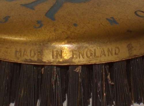 VINTAGE 'QUEEN ELIZABETH II CORONATION JUNE 2ND 1953' COMMEMORATIVE BRASS BRUSH