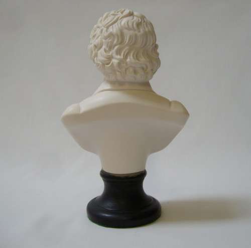 VINTAGE FAUX MARBLE BEETHOVEN BUST