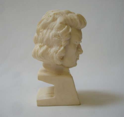 VINTAGE SANTINI FAUX MARBLE BEETHOVEN BUST