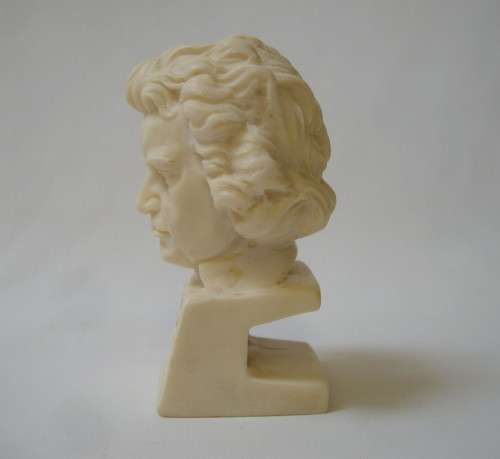 VINTAGE SANTINI FAUX MARBLE BEETHOVEN BUST