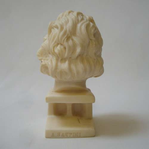 VINTAGE SANTINI FAUX MARBLE BEETHOVEN BUST
