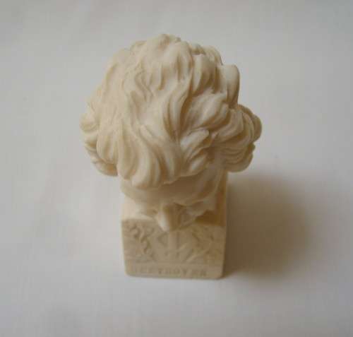 VINTAGE SANTINI FAUX MARBLE BEETHOVEN BUST
