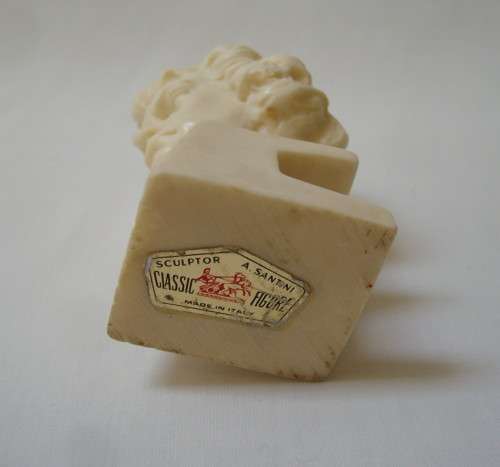VINTAGE SANTINI FAUX MARBLE BEETHOVEN BUST