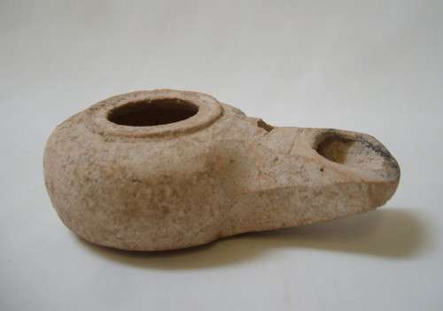 VINTAGE SOUVENIR ANCIENT ISRAELI OIL LAMP