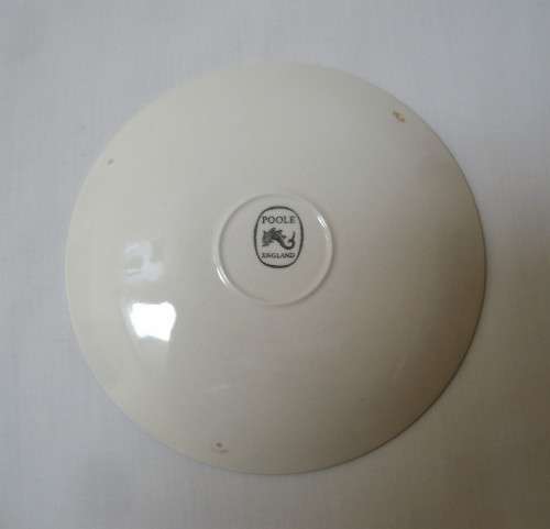 VINTAGE POOLE POTTERY BLUE MOON 12cm DEMITASSE SAUCER c1960s (1 of 4 available!)