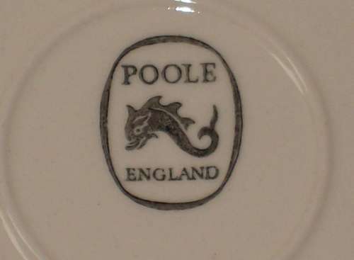 VINTAGE POOLE POTTERY BLUE MOON 12cm DEMITASSE SAUCER c1960s (1 of 4 available!)