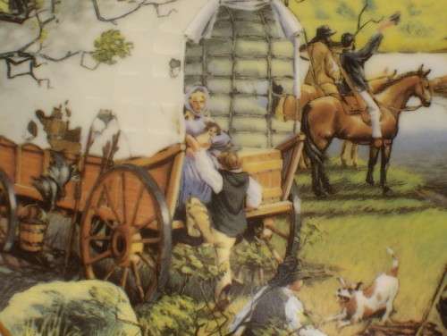 VINTAGE CONSTANTIA 'DIE GROOT TREK 150ste HERDENKING 1838-1988 GEDENKBORD' 23cm COMMEMORATIVE PLATE