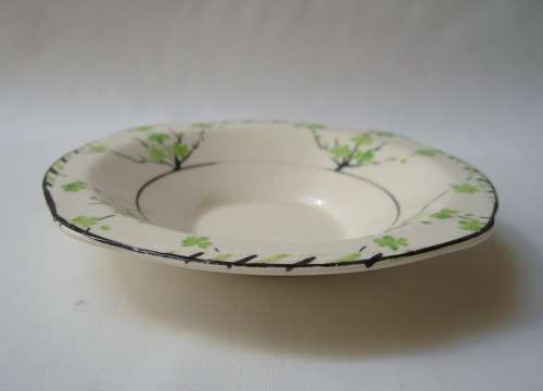 VINTAGE ART DECO BURLEIGH WARE IMPERIAL SHAPE 12cm DEMITASSE SAUCER c1930s