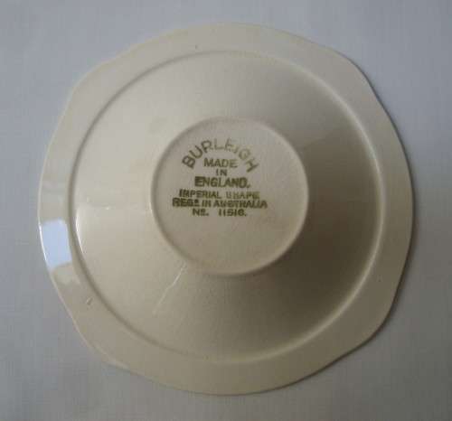 VINTAGE ART DECO BURLEIGH WARE IMPERIAL SHAPE 12cm DEMITASSE SAUCER c1930s