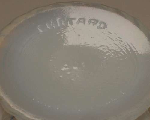 VINTAGE FRENCH OPALINE GLASS SCENT BOTTLE with BIRMINGHAM HALLMARKED STERLING SILVER TOP c1929-1930