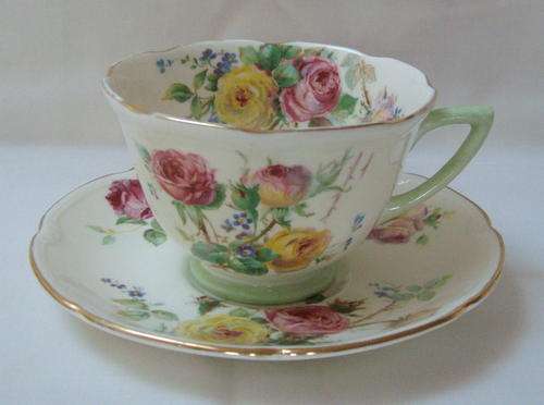 ROYAL DOULTON MOSS ROSE DUO c1930