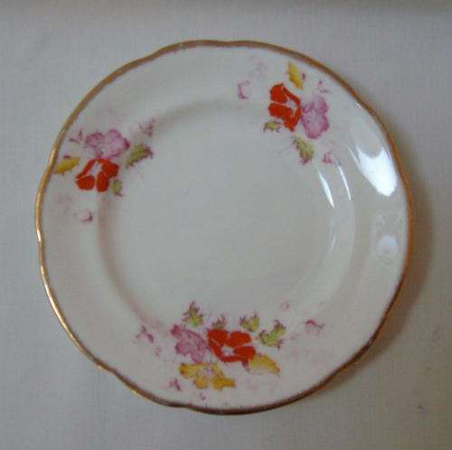 PARAGON FINE CHINA "POPPIES" TEA PLATE c1935-39