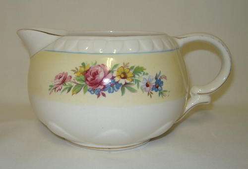 BARLOW LONGTON FLORAL MILK JUG c1920-40