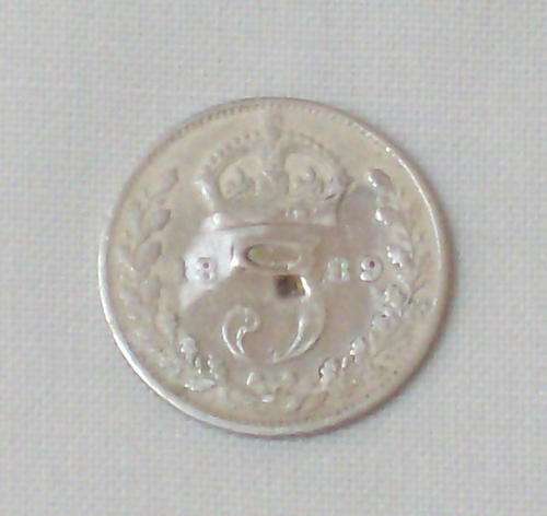 VICTORIA BRITISH SILVER THREEPENCE (JUBILEE) 1889