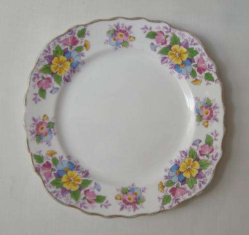 COLCLOUGH BONE CHINA FLORAL TEA PLATE