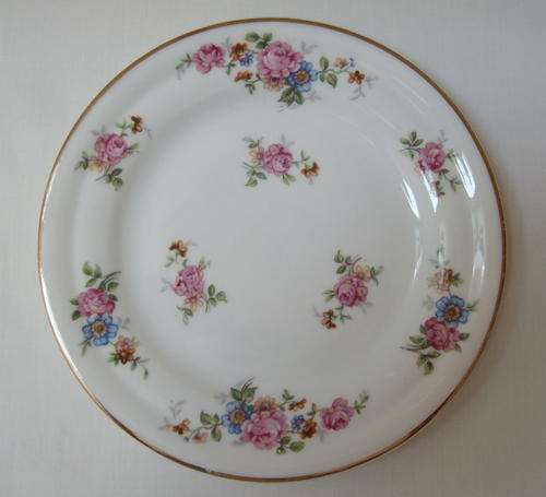 'LIMOGES' PORCELAIN FLORAL TEA PLATE