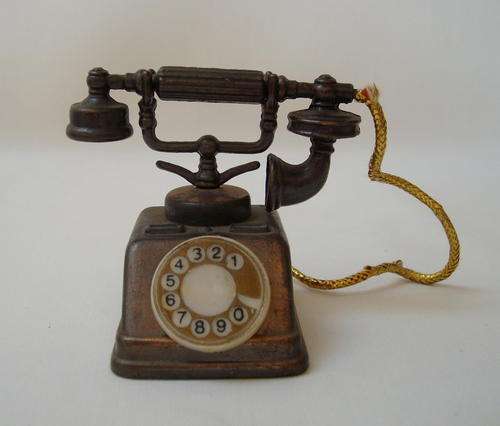 DURHAM INDUSTRIES DIECAST METAL MINIATURE TELEPHONE c1970's