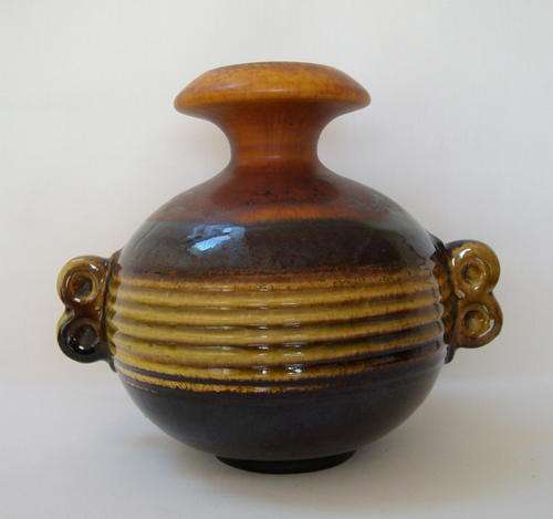 1970's GLAZED CERAMIC VASE