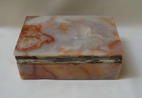 VINTAGE ONYX CIGAR BOX