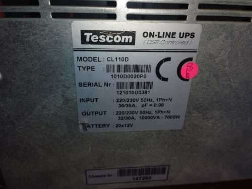 UPS  7KWatt ( 10000VA ) Tesscom CL110D