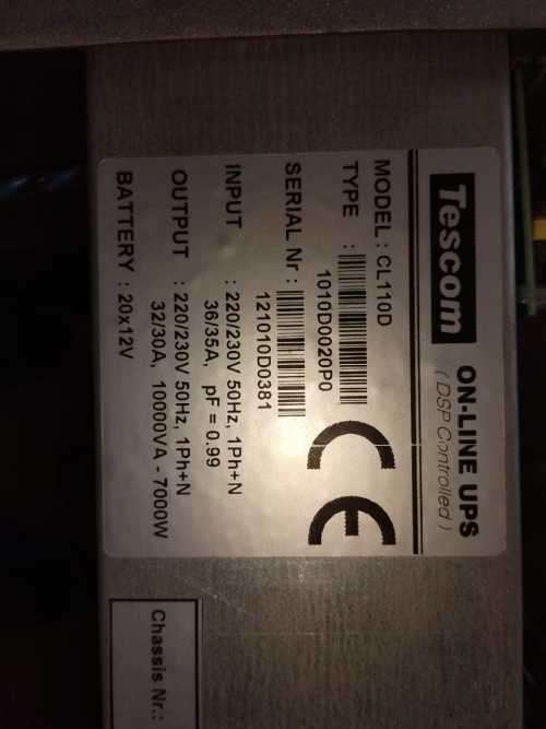 UPS  7KWatt ( 10000VA ) Tesscom CL110D
