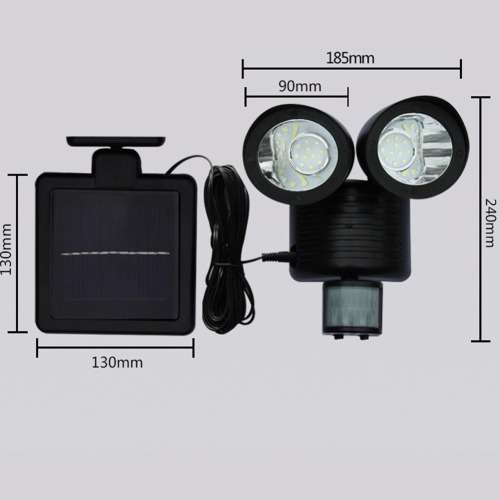 TWIN HEAD SOLAR SECURITY LIGHT