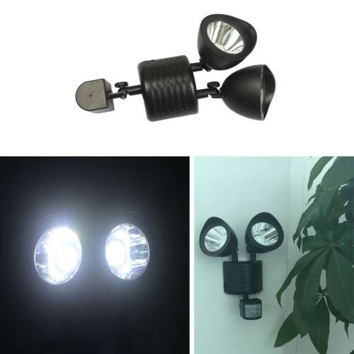 TWIN HEAD SOLAR SECURITY LIGHT