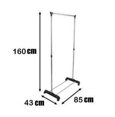 SINGLE POLE TELESCOPIC CLOTHES HANGER