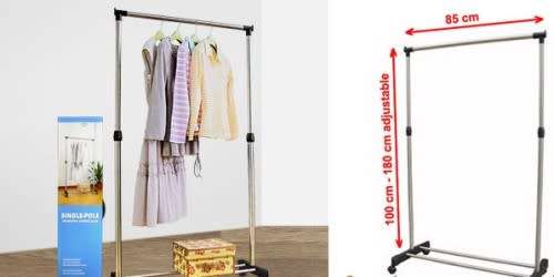 SINGLE POLE TELESCOPIC CLOTHES HANGER