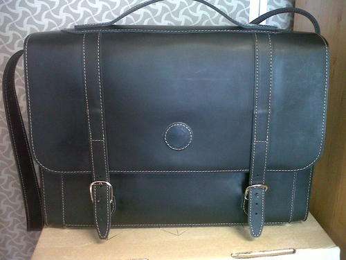 Skarf The Brief - Genuine Leather laptop bag - with document compartment - custom made