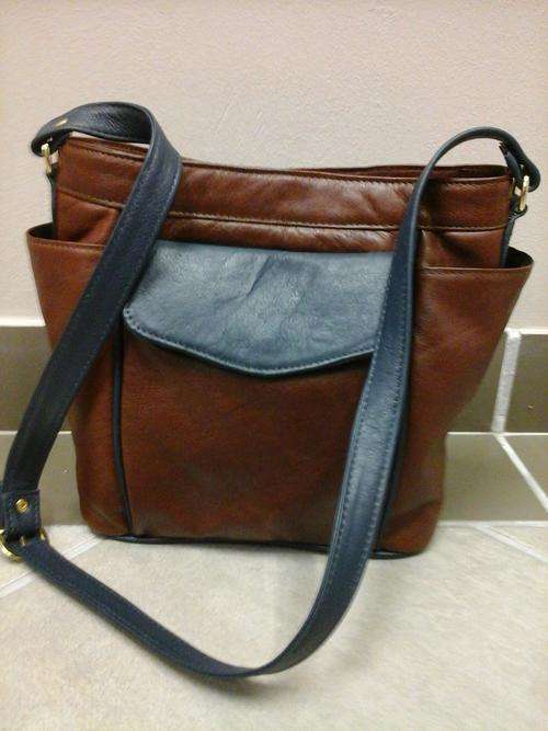 Genuine leather shoulder bag - Genuine cowhide Leather- custom made