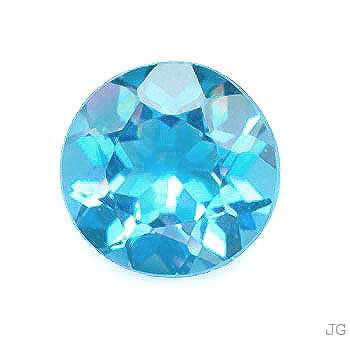 BLUE TOPAZ ROUND CUT  5 mm