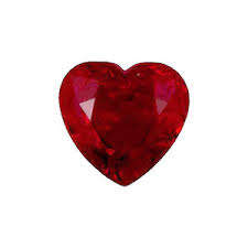 NATURAL RUBY - HEART 5 mm
