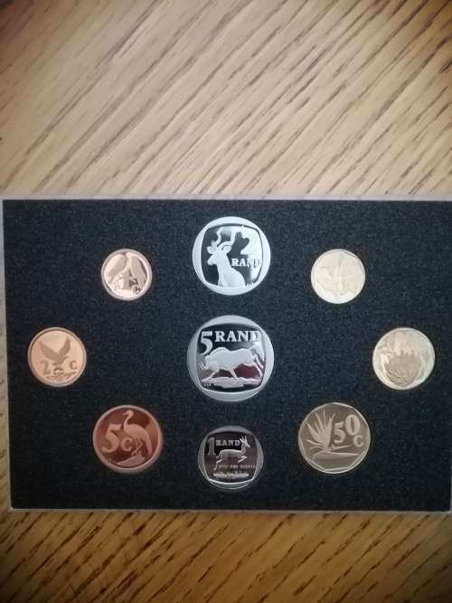 1994 SA Presidential Inaugaration R5 Graded PF67 Ultra Cameo plus 1994 Proof SA Coin Set