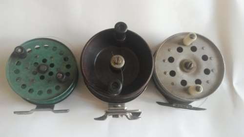 2x Alvey Bakelite fishing reel/ British reels