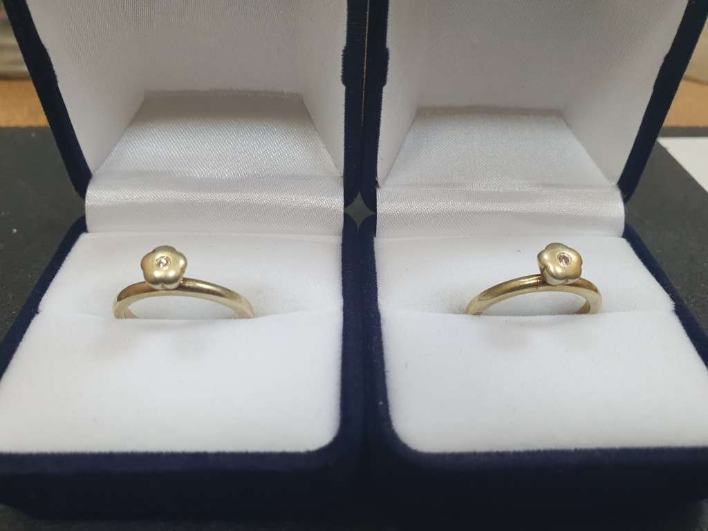 2 x DonnaMia HALLMARKED  925 Sterling Silver DESIGNER Ring.