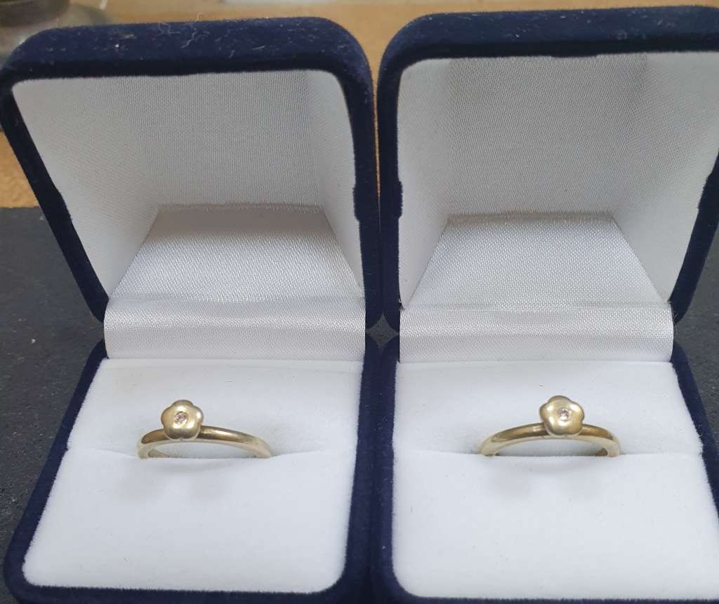 2 x DonnaMia HALLMARKED  925 Sterling Silver DESIGNER Ring.