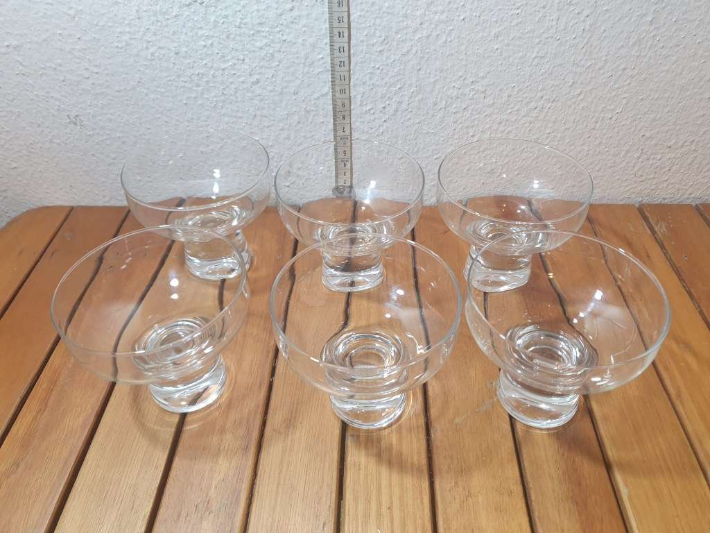 BRAND NEW SET OF 6 CUT GLASS DESSERT CUPS