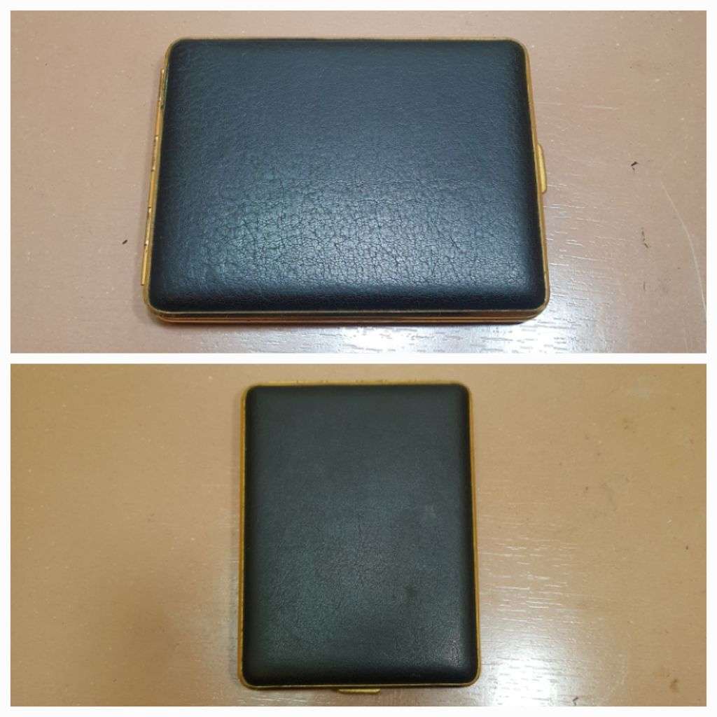 Vintage hallmarked W, Germany made padded quality Cigarette case in unused condition.