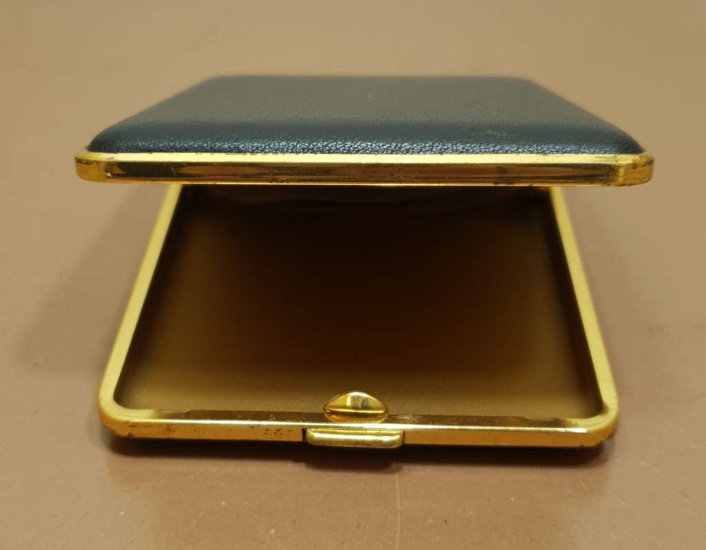 Vintage hallmarked W, Germany made padded quality Cigarette case in unused condition.